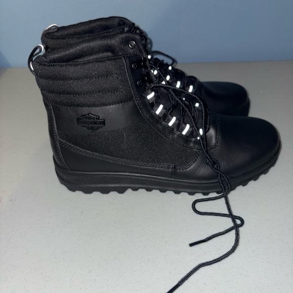 Harley-Davidson Men's Black Lace-Up Boots - Picture 2 of 8